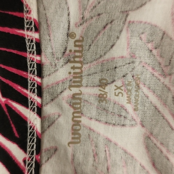 Woman Within Sleeveless Tropical Top Size 5X - Picture 3 of 4